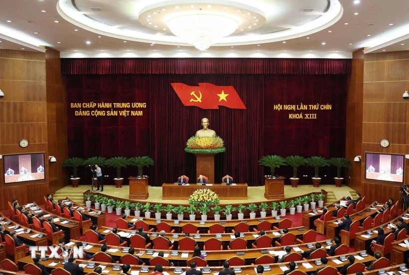 Hội nghị lần thứ chín, Trung ương khóa XIII đã bế mạc sau ba ngày làm việc. Ảnh: TTXVN thong-cao-cua-trung-uong-ngay-lam-viec-cuoi-cung-cua-hoi-nghi-lan-thu-9.jpeg