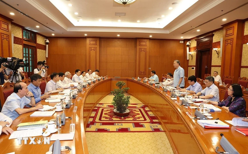Quang cảnh phiên họp. Ảnh: TTXVN 3-noi-dung-lon-trong-xay-dung-van-kien-dai-hoi-xiv-cua-dang (2).jpg