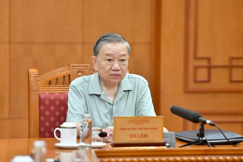 Tổng Bí thư, Chủ tịch nước Tô Lâm phát biểu chỉ đạo cuộc họp Tiểu ban Nhân sự Đại hội XIV của Đảng. Ảnh: VGP tong-bi-thu-chu-tich-nuoc-to-lam-chu-tri-hop-tieu-ban-nhan-su-dai-hoi-xiv-cua-dang-2.jpeg
