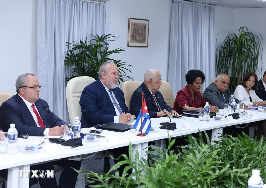 Thủ tướng Cuba Manuel Marrero Cruz phát biểu. Ảnh: TTXVN mo-ra-giai-doan-moi-hop-tac-toan-dien-trong-quan-he-viet-nam-cuba-1.jpg