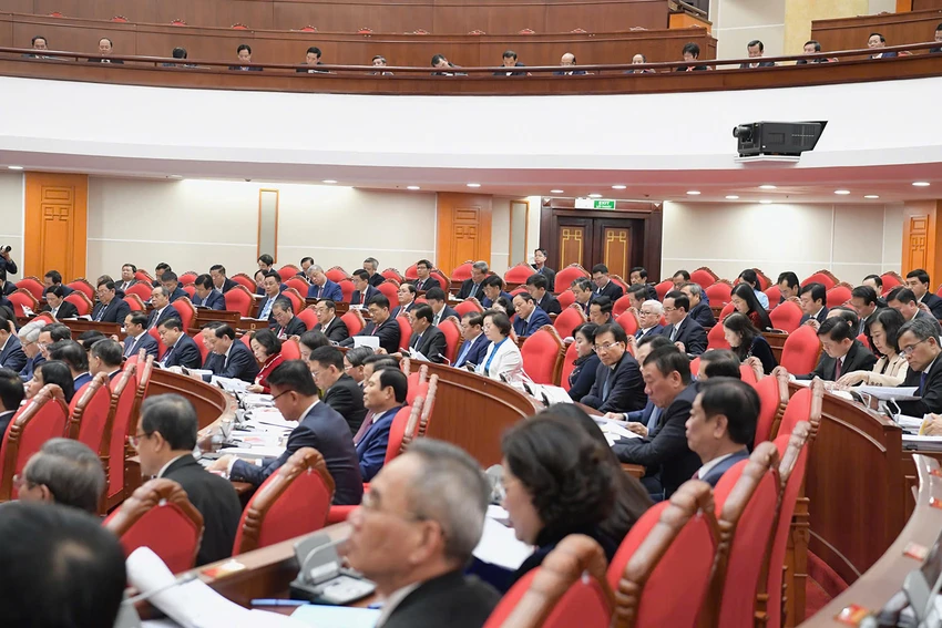 Các đại biểu tham dự phiên khai mạc hội nghị. Ảnh: VOV hoi-nghi-trung-uong-tong-bi-thu-to-lam-10.jpg