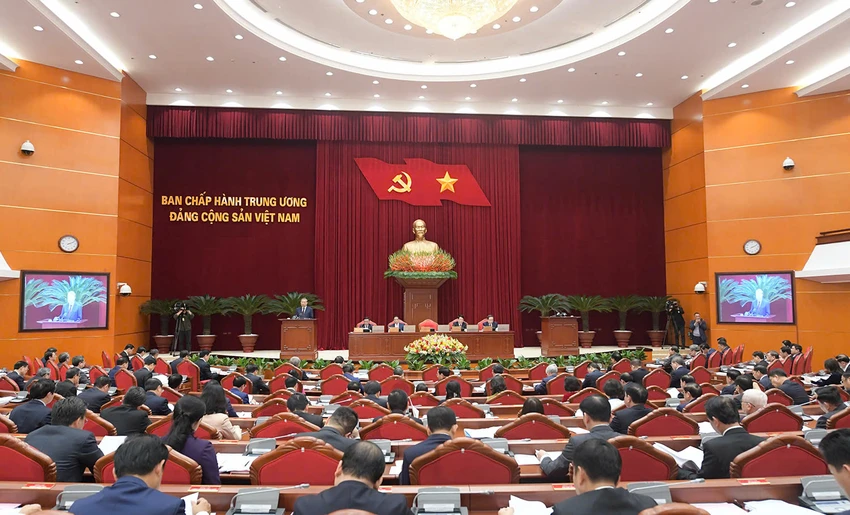 Tổng Bí thư Tô Lâm phát biểu tại hội nghị. Ảnh: VOV hoi-nghi-trung-uong-tong-bi-thu-to-lam-6.jpg