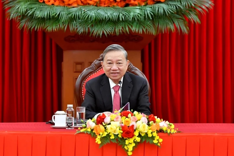 Tổng Bí thư Tô Lâm khẳng định đất nước ta đang bước vào kỷ nguyên vươn mình tới thịnh vượng, hùng cường, “dân giàu, nước mạnh, dân chủ, công bằng, văn minh” đòi hỏi phải có tâm thế, vị thế mới và tư duy, cách tiếp cận mới về hội nhập quốc tế. Ảnh: VGP tong-bi-thu-to-lam.jpg