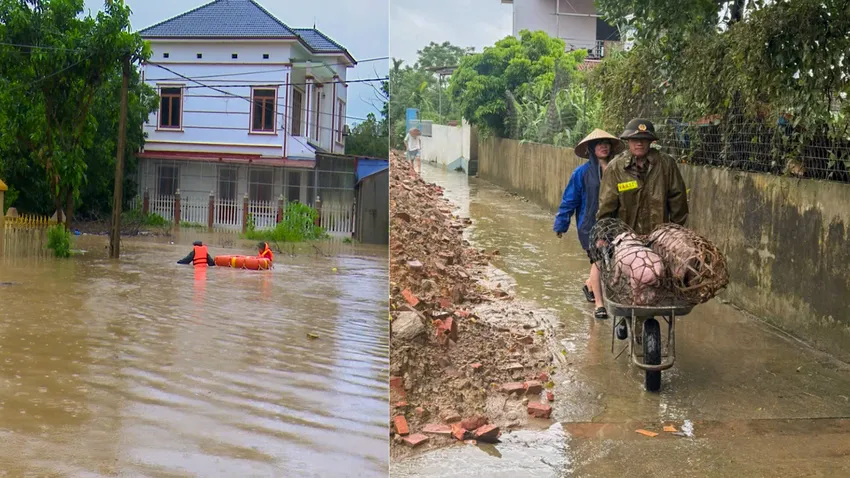 Ngập lụt lịch sử tại Thái Nguyên Dân cầm cự trên nóc nhà, chờ cứu hộ 3.png