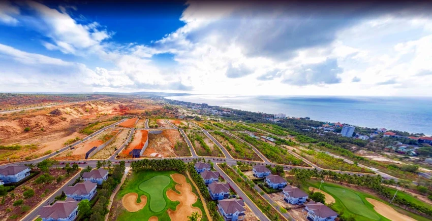 Khu đô thị mới giáp với Sea Links City và đường Võ Nguyên Giáp, TP Phan Thiết. Ảnh PN. khu đô thị