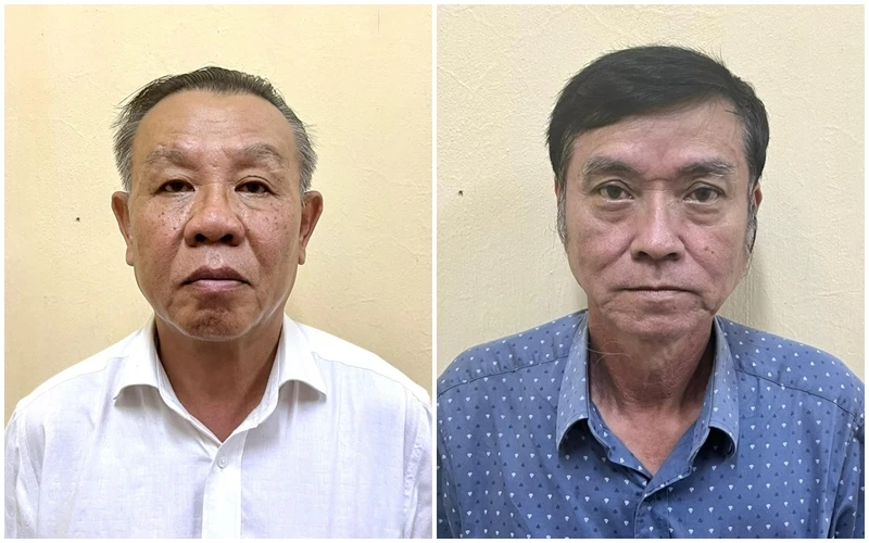 Công an khởi tố hai bị can Nguyễn Văn Thọ và Trương Văn Ri của Công ty Thẩm định giá Miền Nam. thẩm định giá