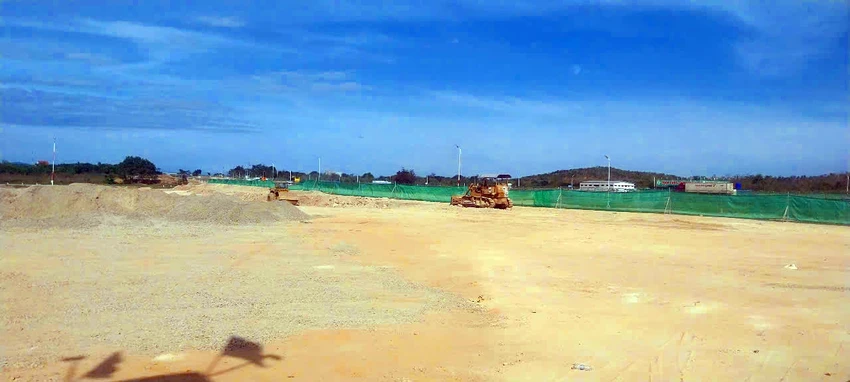 Thi công trạm dừng chân cao tốc Vĩnh Hảo - Phan Thiết. trạm dừng chân