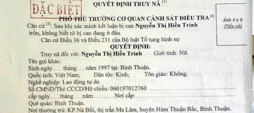 truy nã đặc biệt