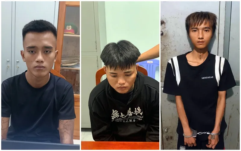 3 tên cướp đã bị Cảnh sát hình sự bắt giữ. Ảnh PĐ. Cảnh sát Hình sự