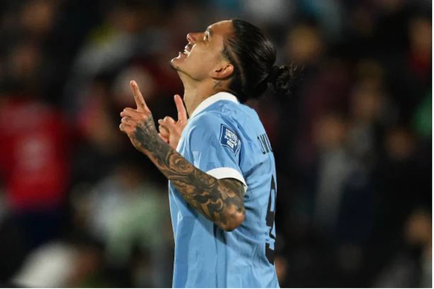 Nunez ăn mừng sau bàn mở tỉ số. Ảnh: GETTY nunez-world-cup.jpg