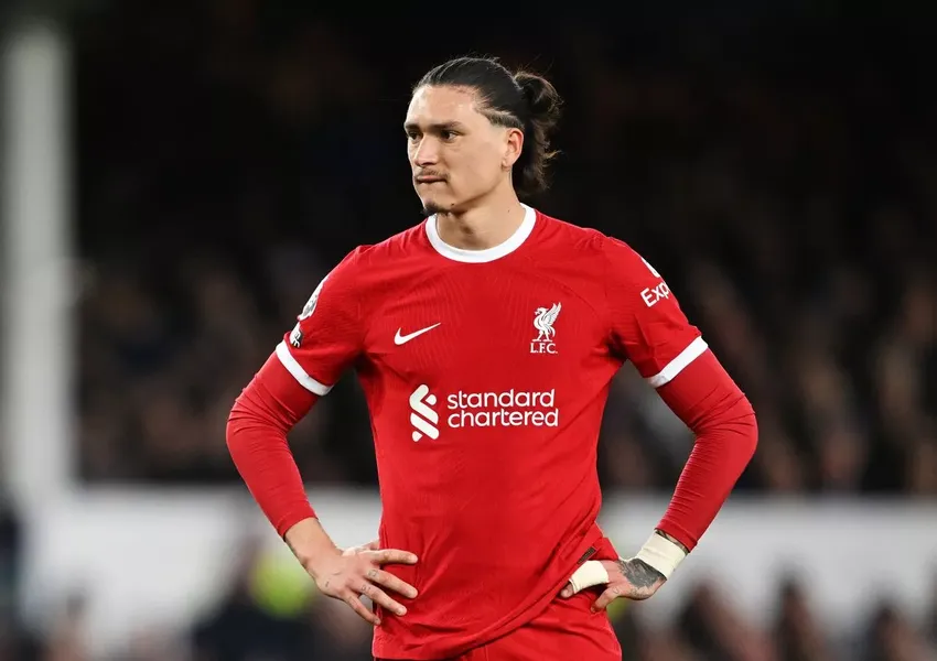 Darwin Nunez chịu rất nhiều chỉ trích tại Liverpool. ẢNH: GETTY darwin nunez