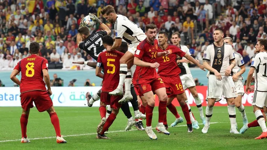 Trận Tây Ban Nha hòa Đức 1-1 ở World Cup 2022. ẢNH: GETTY euro-2024-tay-ban-nha-duc.jpg