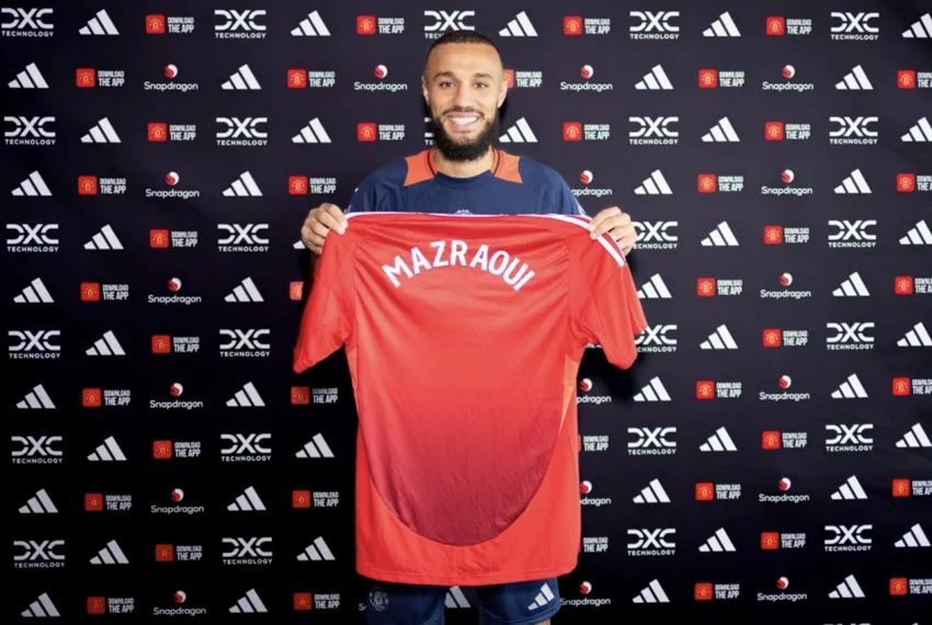 Mazraoui là bản hợp đồng thứ tư của MU trên thị trường chuyển nhượng mùa hè. ẢNH: GETTY Mazraoui-manchester-united.png