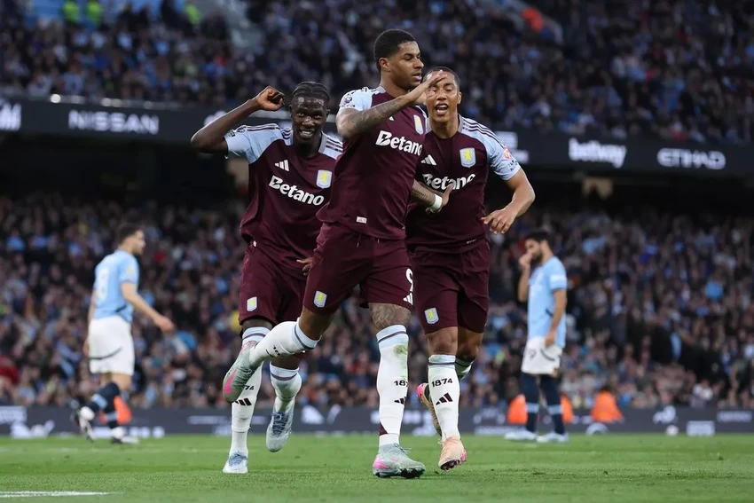 Đang hạnh phúc tại Aston Villa, Rashford chốt tương lai tại MU rằng anh không trở về Old Trafford. ẢNH: GETTY mu-aston-villa-marcus-rashford.jpg