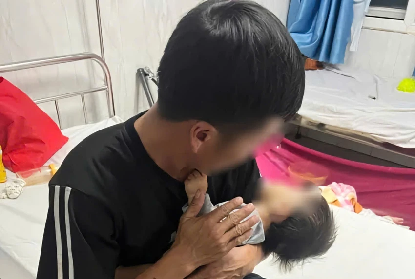 Hình ảnh ông N đăng tải trên mạng xã hội. Ảnh: N.V len-mang-cau-cuu.jpg