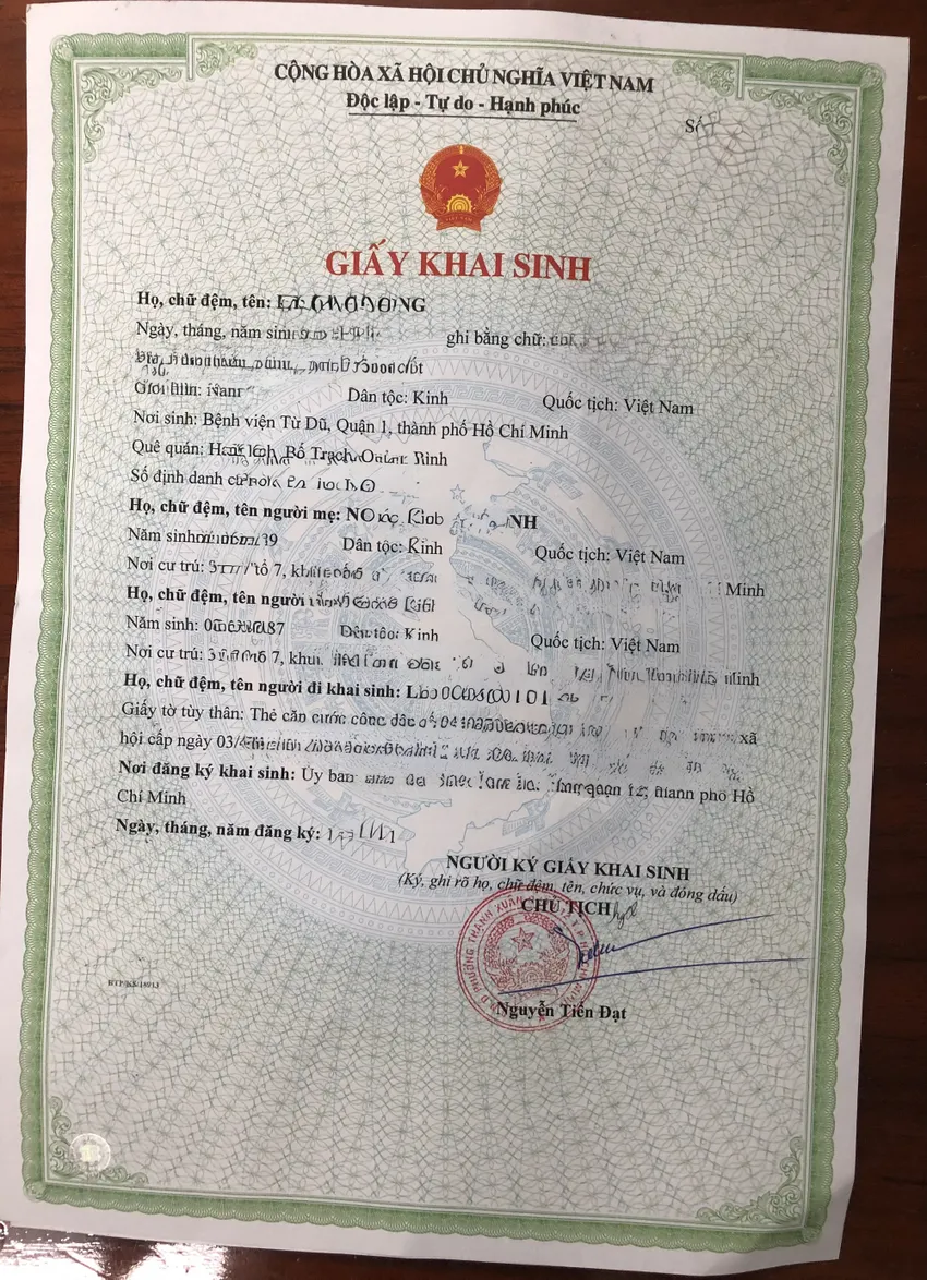 Cấp giấy khai sinh trực tuyến cho người Việt Nam tại nước ngoài đã chính thức triển khai từ tháng 10-2025. Ảnh minh họa: NC cấp giấy khai sinh