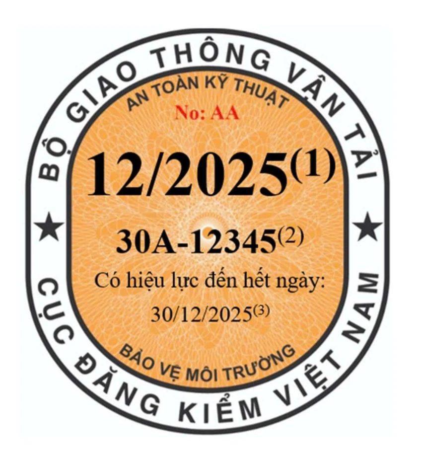 Tem đăng kiểm mới từ 1-1-2025. đăng kiểm ô tô.jpg