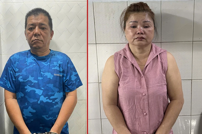 Hai vợ chồng đã bị bắt khẩn cấp do đánh người đi đường sau một va chạm giao thông đêm 31-12-2024. Ảnh: CA bat-khan-cap-doi-vo-chong-danh-tai-xe-xe-om-cong-nghe-o-quan-1-4013-3879.jpg.jpg