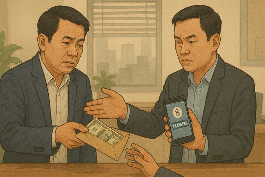 Ảnh minh họa AI dua-tien-hoi-lo-nhung-bi-chuyen-tra-thi-co-pham-toi-dua-hoi-lo.jpg