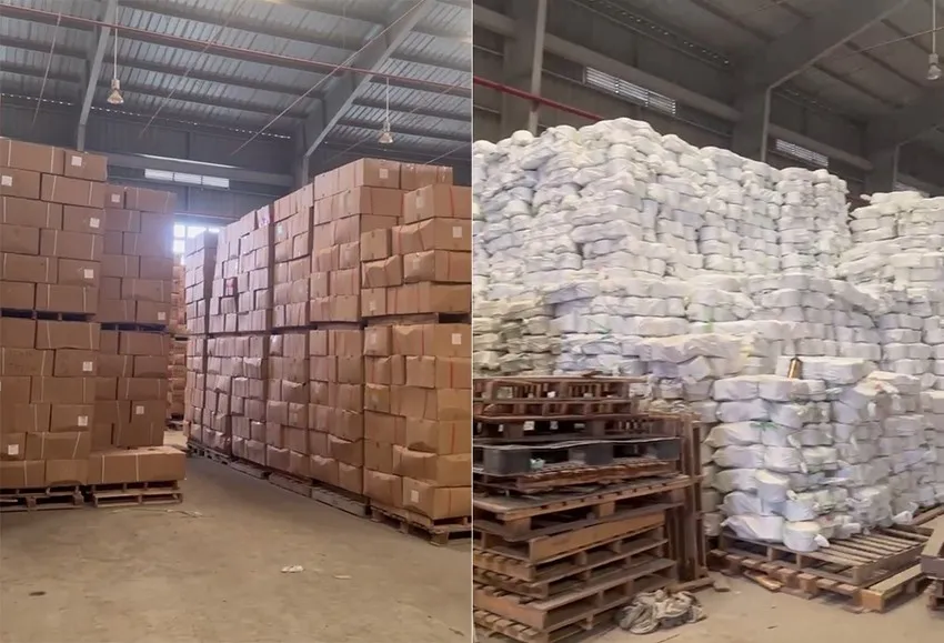 Công an phát hiện số lượng lớn hàng hóa không hóa đơn, chứng từ. Ảnh: CA nhan-hoi-lo-266-trieu-dong-5-cuu-can-bo-hai-quan-tiep-tay-cho-buon-lau.jpeg