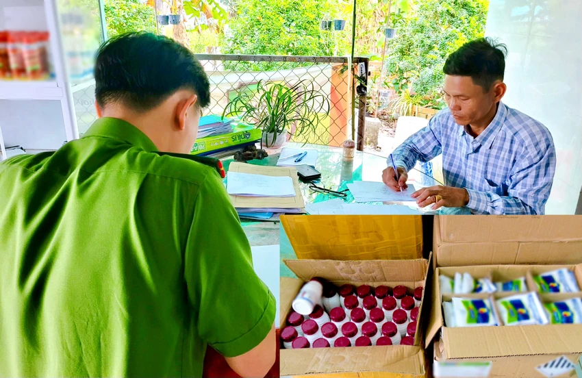 Bị can đã bị bắt giam trước đó, Trần Quốc Huẩn. Ảnh: TRỌNG NGUYỄN Thuốc bảo vệ thực vật giả 2.jpg