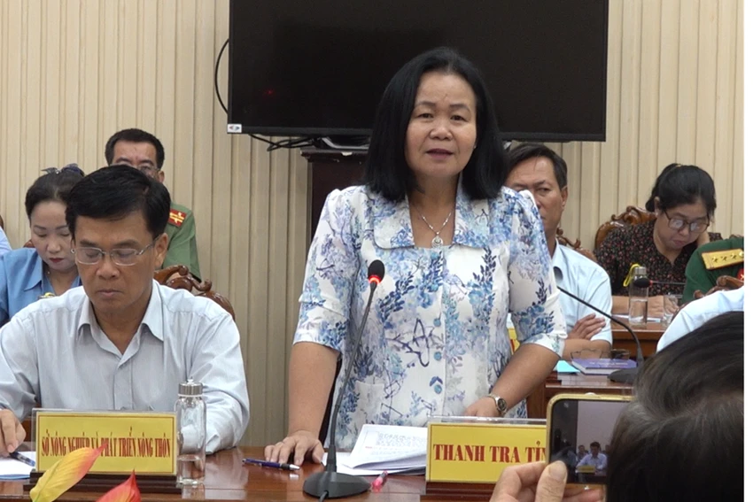 Các cuộc họp báo, chưa bao giờ vắng Chánh thanh tra tỉnh Bạc Liêu, bà Bùi Thanh Nguyên. Ảnh: TRẦN VŨ Chủ tịch tỉnh Bạc Liêu 44_1.4.1.png