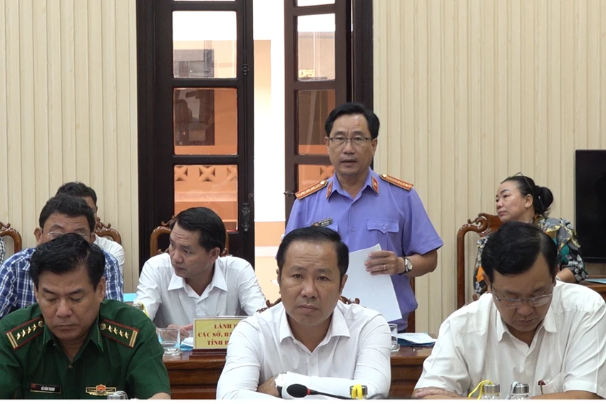 Viện kiểm sát tỉnh Bạc Liêu cũng có mặt tại cuộc họp báo chiều nay. Ảnh: TRẦN VŨ Chủ tịch tỉnh Bạc Liêu 55_1.5.1.png