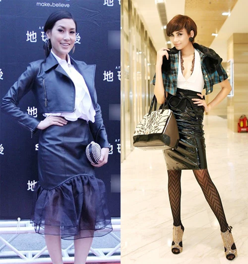4. Phối đồ rườm rà Chiếc áo khoác da dường như không ăn nhập gì với bộ cánh lòe xòe của Kathy Uyên. Nhìn từ đầu đến chân, Võ Hoàng Yến nặng nề và cồng kềnh với hàng loạt chi tiết gắn trên trang phục. a8-4854-1381294234.jpg