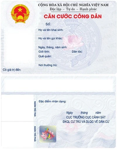 Mẫu thẻ căn cước được Bộ Công an giới thiệu. Mẫu thẻ căn cước được Bộ Công an giới thiệu.