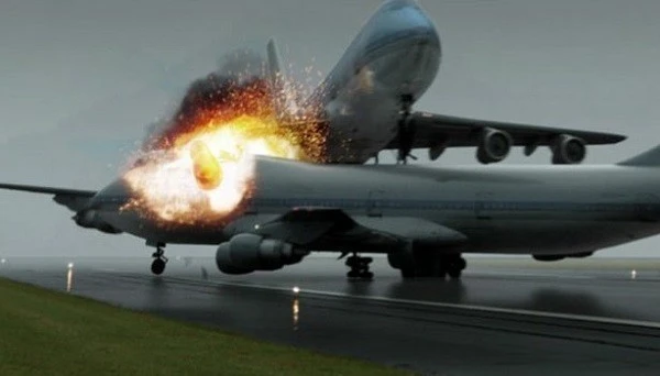 Hình mô phỏng hai phi cơ Boeing 747 đâm nhau trên đường băng thuộc đảo Tenerife của Tây Ban Nha vào năm 1977. Ảnh: Blogspot 2014 chưa phải năm tồi tệ nhất lịch sử hàng không