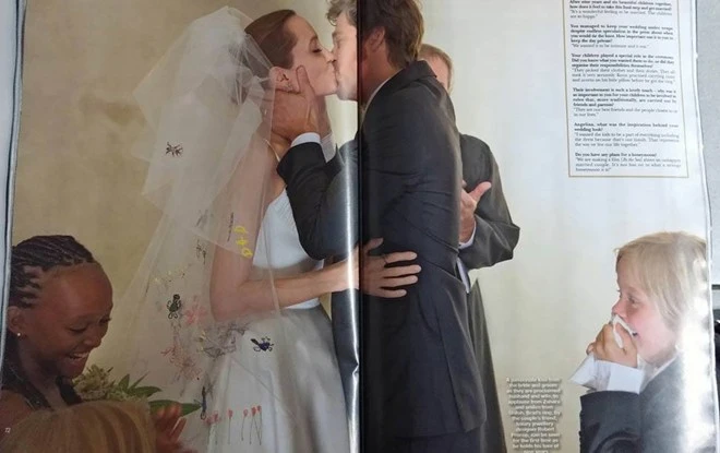 Lộ thêm ảnh cưới tuyệt đẹp của Angelina Jolie và Brad Pitt