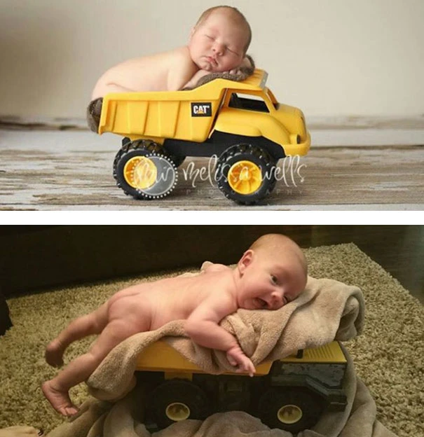 Kích cỡ của bé dẫn đến chuyện nằm gọn trên chiếc xe là nan giải.