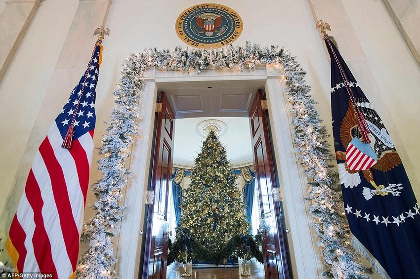 Bà Trump 'phù phép' Nhà Trắng lung linh đón Giáng sinh ảnh 5