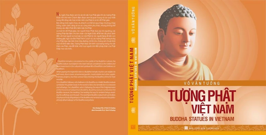 "Tượng Phật Việt Nam" chứa hình ảnh tượng Phật của 350 ngôi chùa (281 chùa ở Việt Nam và 69 chùa ở hải ngoại (nhiều nhất là ở Hoa Kỳ) - Ảnh bìa tập sách