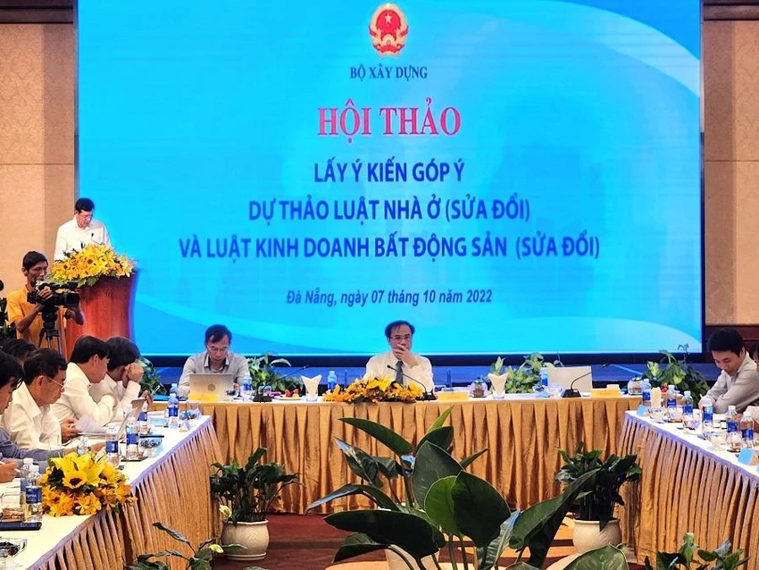 Hội thảo do Bộ Xây dựng tổ chức tại Đà Nẵng. Ảnh: TẤN VIỆT Hội thảo do Bộ Xây dựng tổ chức tại Đà Nẵng. Ảnh: TẤN VIỆT