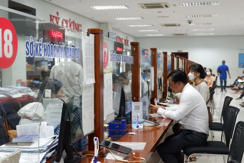 Cửa tiếp nhận thủ tục hành chính của Sở KH&ĐT Đà Nẵng. Ảnh: TẤN VIỆT Cửa tiếp nhận thủ tục hành chính của Sở KH&ĐT Đà Nẵng. Ảnh: TẤN VIỆT