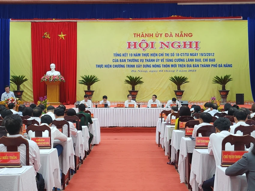 Thành ủy Đà Nẵng tổ chức Hội nghị tổng kết 10 năm thực hiện Chỉ thị 18/2012 tại huyện Hòa Vang. Ảnh: TẤN VIỆT Thành ủy Đà Nẵng tổ chức Hội nghị tổng kết 10 năm thực hiện Chỉ thị 18/2012 tại huyện Hòa Vang. Ảnh: TẤN VIỆT