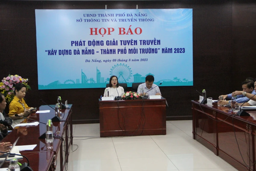 Họp báo phát động Giải tuyên truyền “Xây dựng Đà Nẵng - Thành phố môi trường” năm 2023. Ảnh: TẤN VIỆT đà nẵng