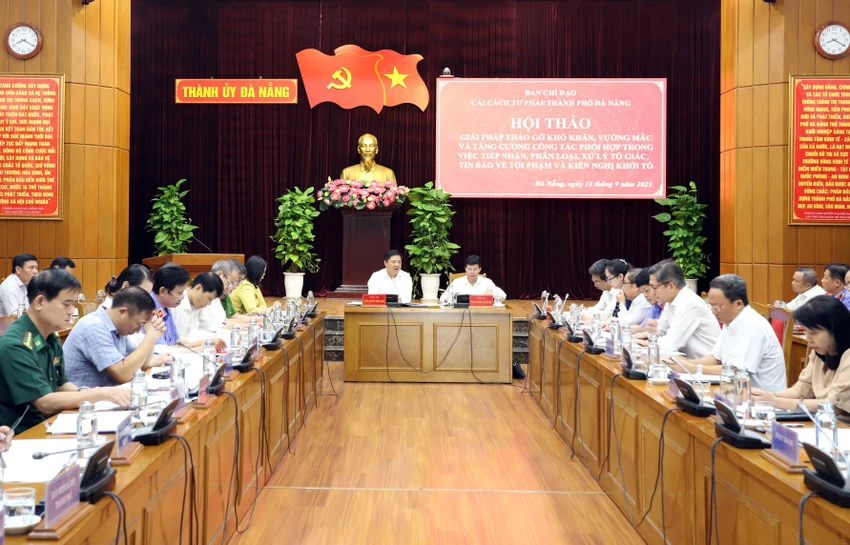 Hội thảo do Ban chỉ đạo cải cách tư pháp TP Đà Nẵng tổ chức. Ảnh: ĐT đà nẵng