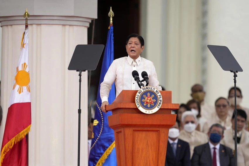 Tổng thống Philippines, ông Ferdinand Marcos Jr. Ảnh: Aaron Favila/AP Tổng thống Philippines, ông Ferdinand Marcos Jr. Ảnh: Aaron Favila/AP