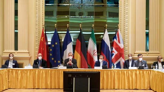 Một cuộc đàm phán về thỏa thuận hạt nhân Iran vào năm 2021. Ảnh: GETTY IMAGES