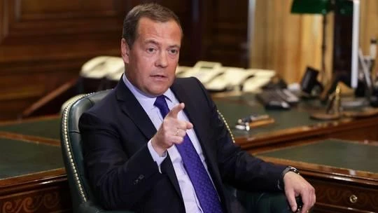 Cựu Tổng thống Nga Dmitry Medvedev. Ảnh: Ekaterina Shtukina/SPUTNIK Cựu Tổng thống Nga Dmitry Medvedev. Ảnh: Ekaterina Shtukina/SPUTNIK