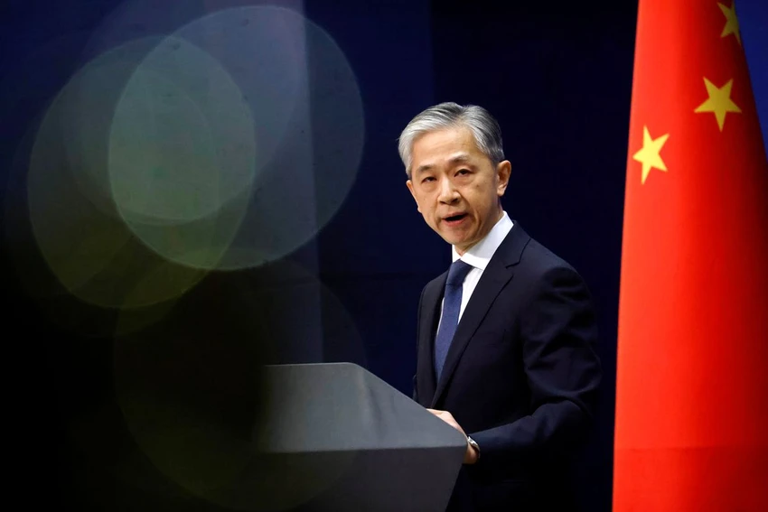 Người phát ngôn Bộ Ngoại giao Trung Quốc Uông Văn Bân. Ảnh: Thomas Peter/REUTERS Người phát ngôn Bộ Ngoại giao Trung Quốc Uông Văn Bân. Ảnh: Thomas Peter/REUTERS