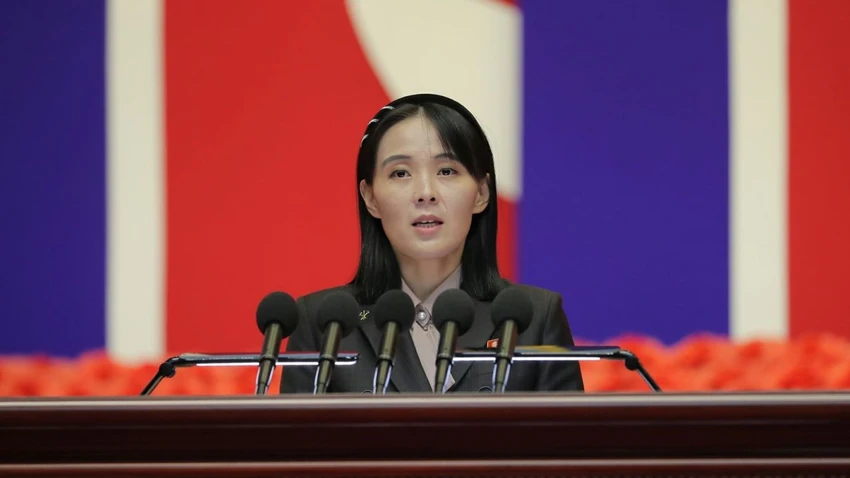 Em gái nhà lãnh đạo Triều Tiên Kim Jong-un - bà Kim Yo-jong. Ảnh: RODONG SINMUN Em gái nhà lãnh đạo Triều Tiên Kim Jong-un - bà Kim Yo-jong. Ảnh: RODONG SINMUN