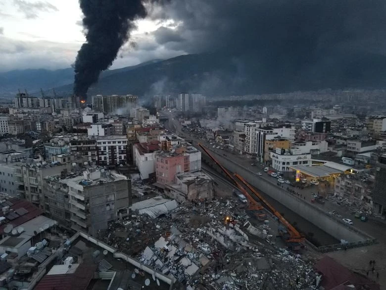 Trận động đất ở Thổ Nhĩ Kỳ và Syria hôm 6-2 có sức công phá tương đương 500 quả bom hạt nhân. Ảnh: Serday Ozsoy/DEPO