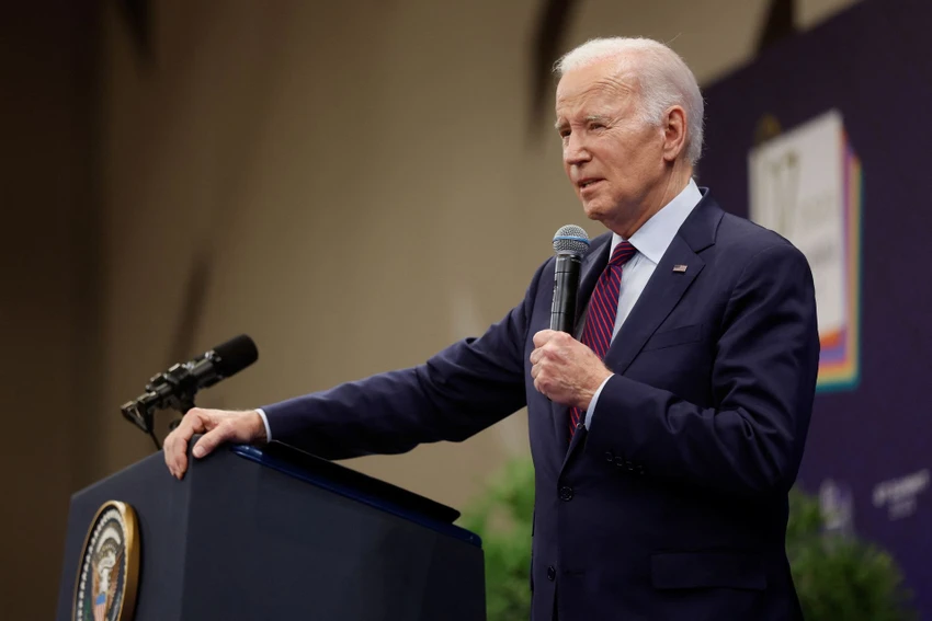 Tổng thống Mỹ Joe Biden phát biểu sau hội nghị thượng đỉnh G7 hôm 21-5. Ảnh: Jonathan Ernst/REUTERS Tổng thống Mỹ Joe Biden phát biểu sau hội nghị thượng đỉnh G7 hôm 21-5. Ảnh: Jonathan Ernst/REUTERS