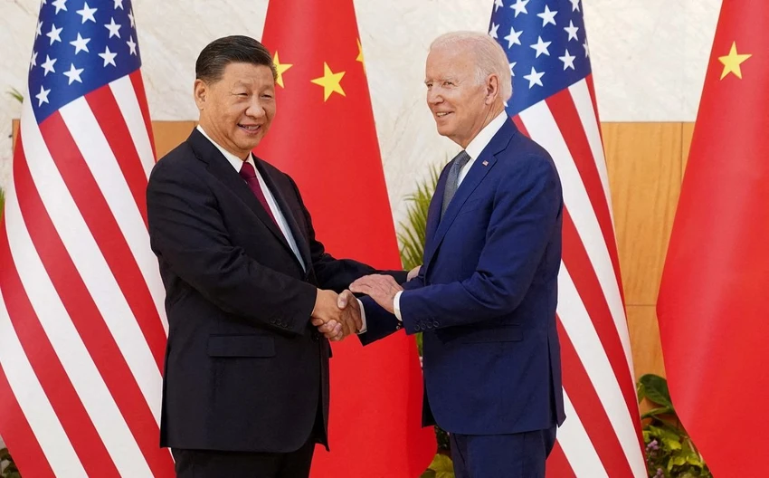 Chủ tịch TQ Tập Cận Bình (trái) và Tổng thống Mỹ Joe Biden trong cuộc gặp tại Indonesia vào năm 2022. Ảnh: Kevin Lamarque/REUTERS Chủ tịch TQ Tập Cận Bình (trái) và Tổng thống Mỹ Joe Biden trong cuộc gặp tại Indonesia vào năm 2022. Ảnh: Kevin Lamarque/REUTERS