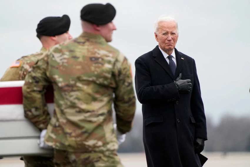 Ông Biden dự lễ đón thi hài 3 lính Mỹ thiệt mạng ở Jordan