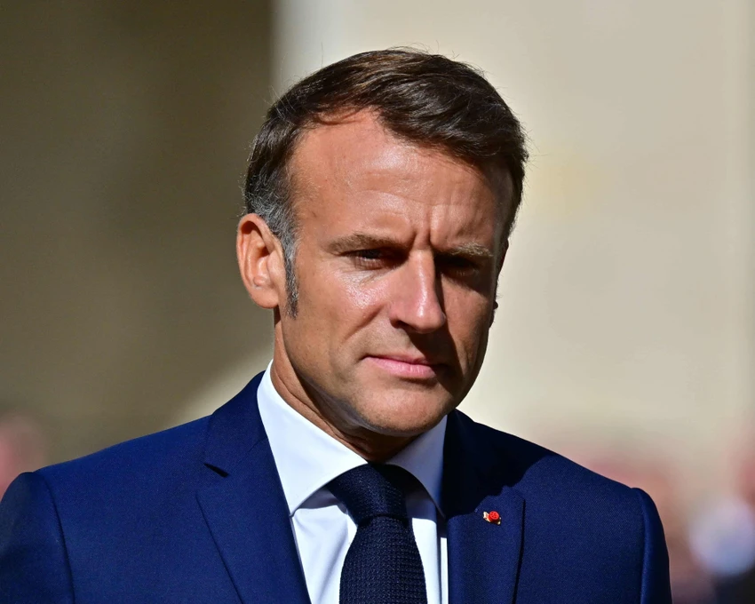 Tổng thống Pháp Emmanuel Macron. Ảnh: Christian Liewig/Bestim/Sipa/Shutterstock