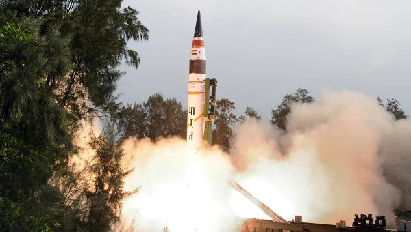 Tên lửa Agni V. Ảnh: RIA Novosti Tên lửa Agni V. Ảnh: RIA Novosti